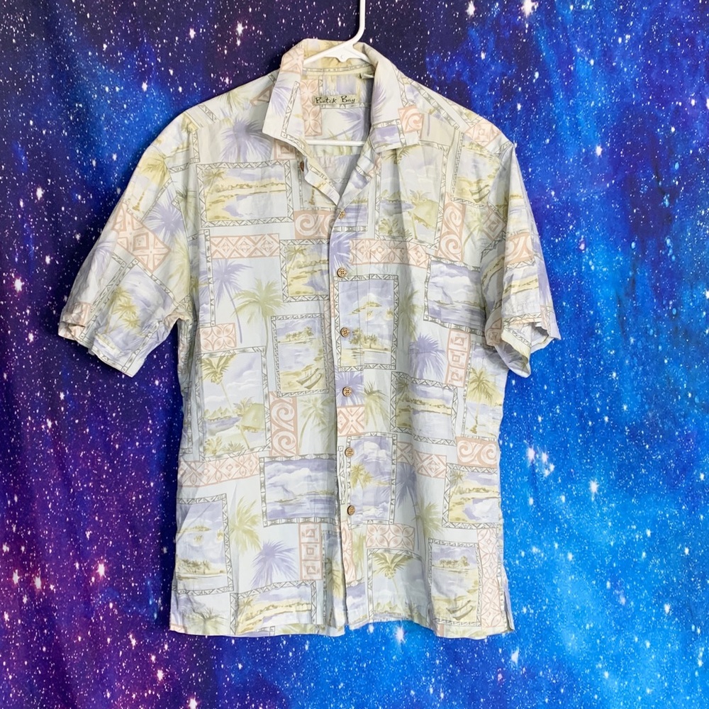 Batik Bay- Hawaiian Button up Top size Medium